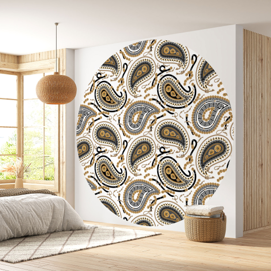 Papier peint rond / cercle - Motif oriental - 326