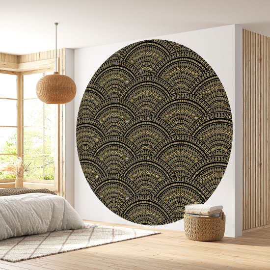 Papier peint rond / cercle - Motif oriental - 445