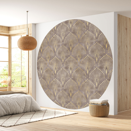 Papier peint rond / cercle - Motif oriental - 571