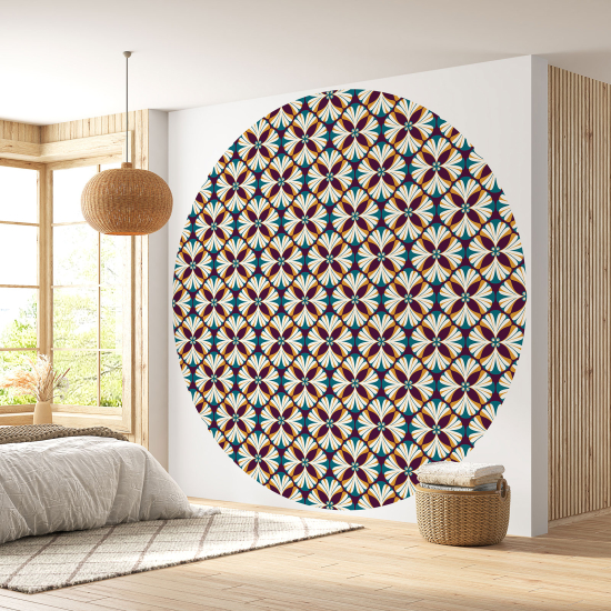 Papier peint rond / cercle - Motif oriental - 608