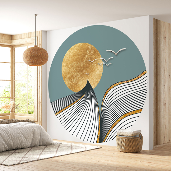 Papier peint rond / cercle - Paysage design