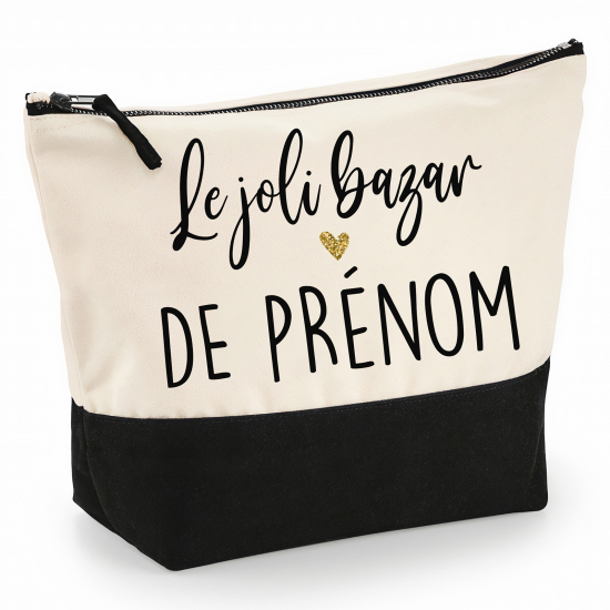 Pochette Coton bi-couleur 28x18 cm - Le joli bazar de