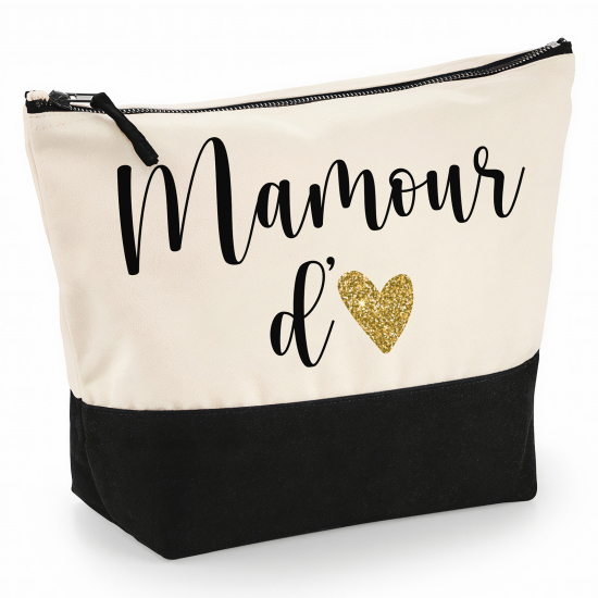 Pochette Coton bi-couleur 28x18 cm - Mamour d'amour