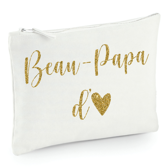 Pochette en toile 22x16 cm - Beau-papa d'amour