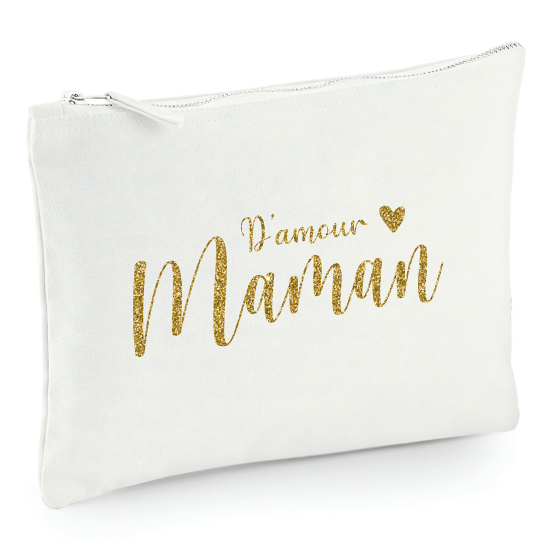 Pochette en toile 22x16 cm - Maman d'amour