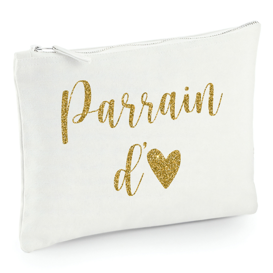 Pochette en toile 22x16 cm - Parrain d'amour