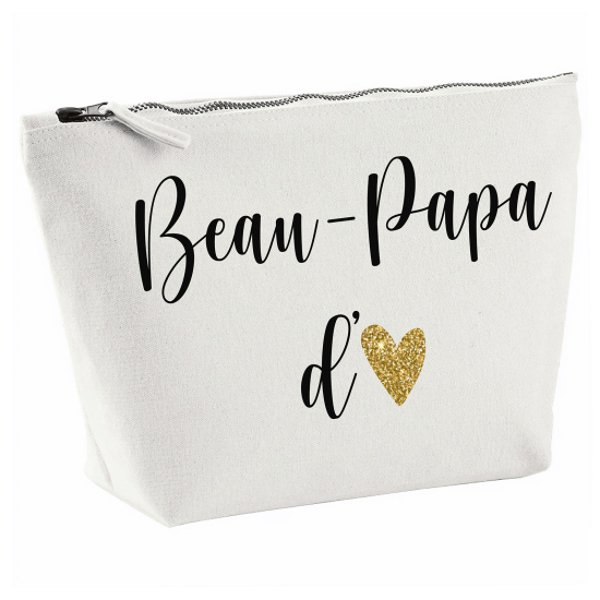 Pochette en toile 28x18 cm - Beau-papa d'amour