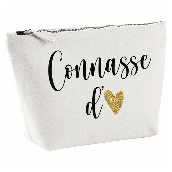 Pochette en toile 28x18 cm - Connasse d'amour