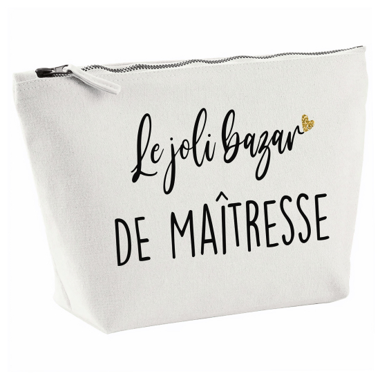 Pochette en toile 28x18 cm - Le joli bazar de maîtresse