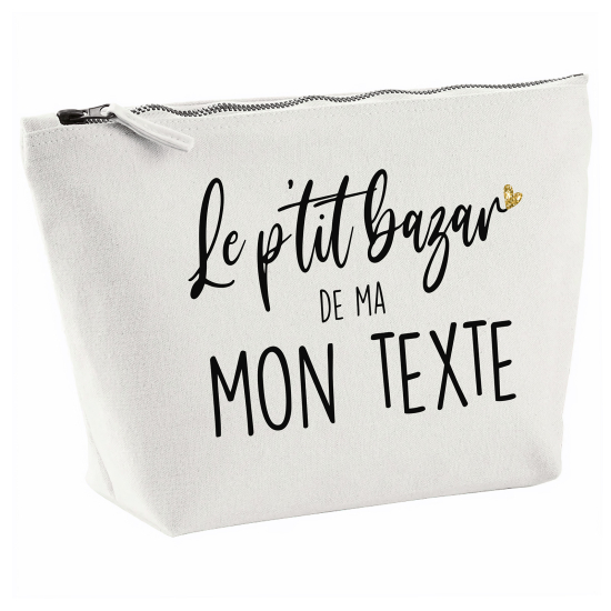 Pochette en toile 28x18 cm - Le p'tit bazar de ma