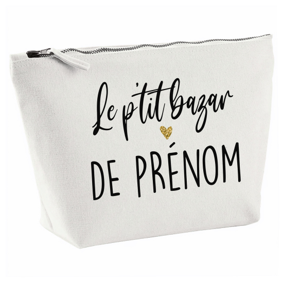 Pochette en toile 28x18 cm - Le p'tit bazar de Prénom