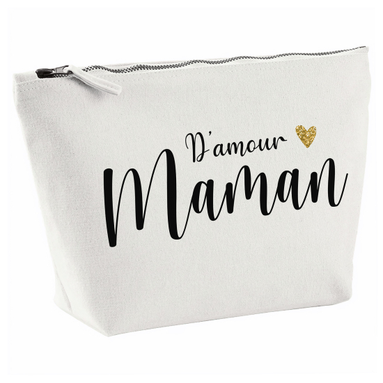 Pochette en toile 28x18 cm - Maman d'amour