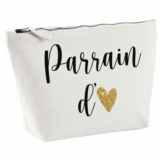 Pochette en toile 28x18 cm - Parrain d'amour