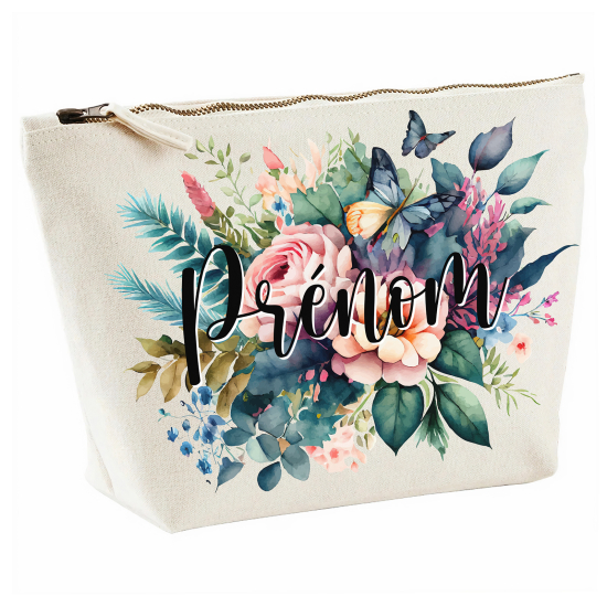 Pochette - Fleurs papillons