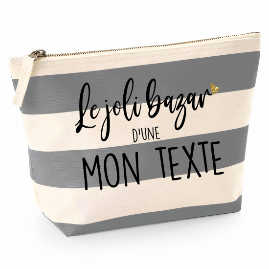 Pochette Nautical a rayures bleues gris - Le joli bazar d'une