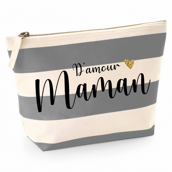 Pochette Nautical a rayures bleues gris - Maman d'amour