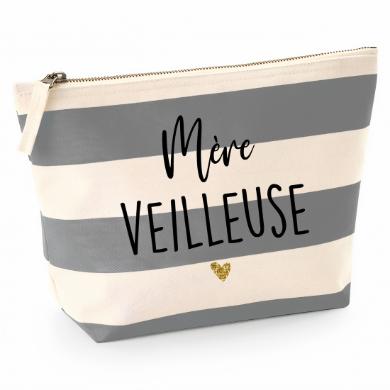 Pochette Nautical a rayures bleues gris - Mère veilleuse