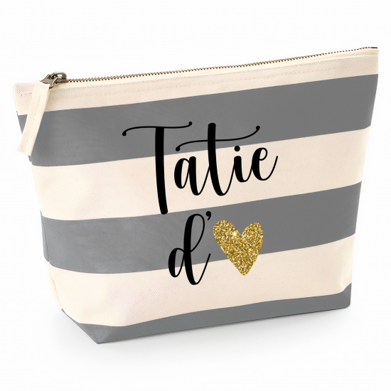 Pochette Nautical a rayures bleues gris - Tatie d'amour