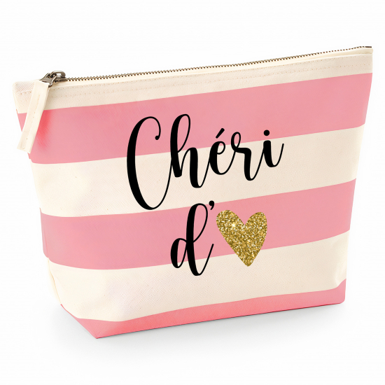 Pochette Nautical a rayures roses - Chéri d'amour