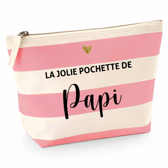 Pochette Nautical a rayures roses - La jolie pochette de papi