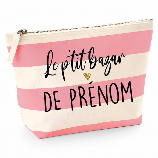 Pochette Nautical a rayures roses - Le p'tit bazar de