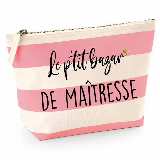 Pochette Nautical a rayures roses - Le p'tit bazar de maîtresse