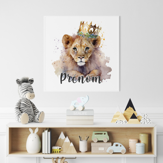 Poster / Affiche carrée enfants personnalisée - Roi Lion