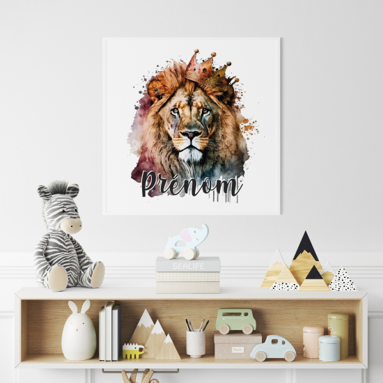 Poster / Affiche carrée enfants personnalisée - Roi Lion