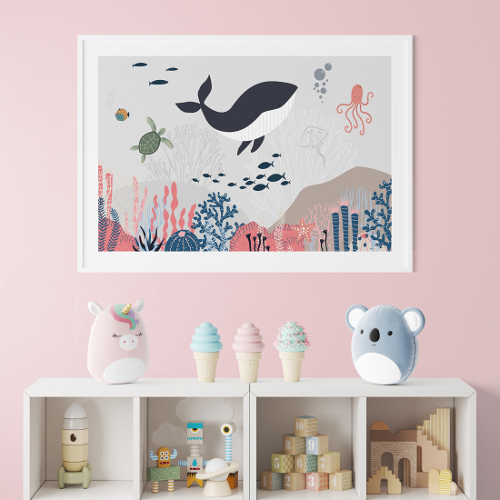 Poster / Affiche enfants - Baleine