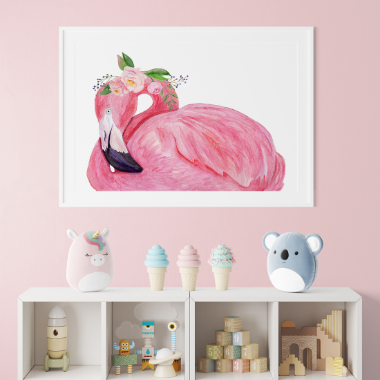 Poster / Affiche enfants - Flamant rose