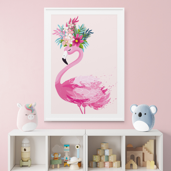 Poster / Affiche enfants - Flamant rose