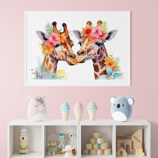 Poster / Affiche enfants - Girafes