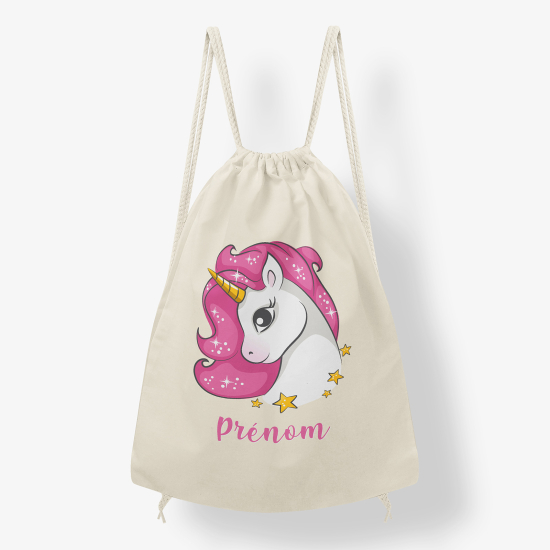 Sac à dos cordon - Licorne