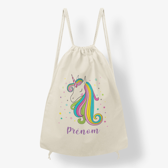 Sac à dos cordon - Licorne