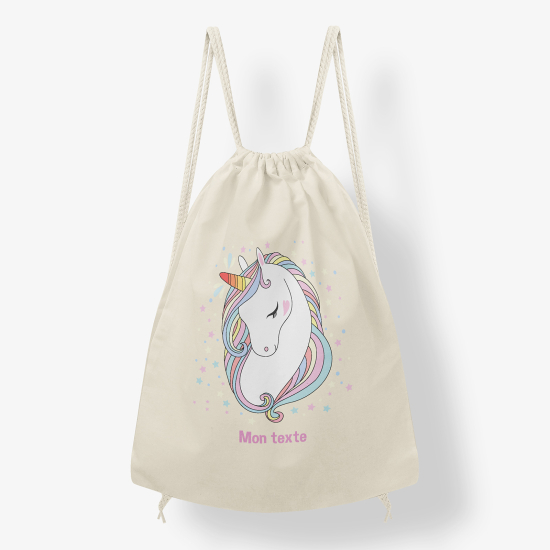 Sac à dos cordon - Licorne