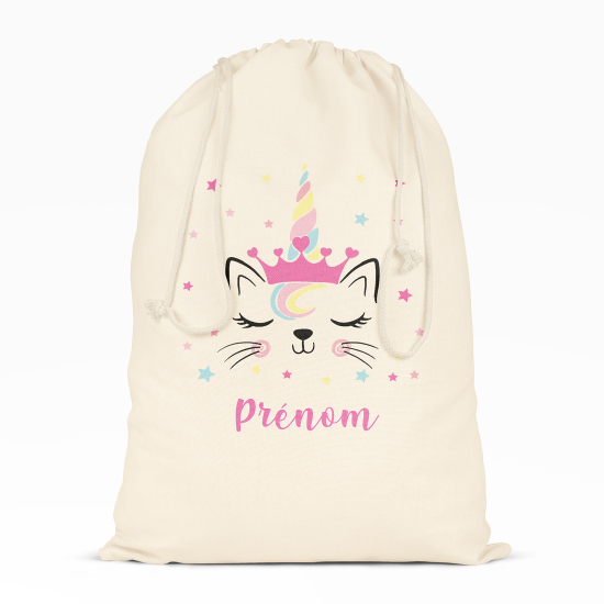 Sac à ficelles - Chat licorne