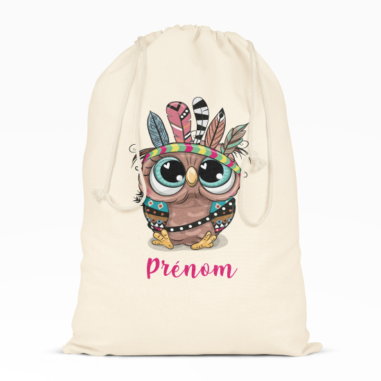 Sac à ficelles - Hibou indien