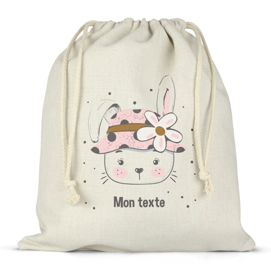 Sac à ficelles personnalisé - Lapin 