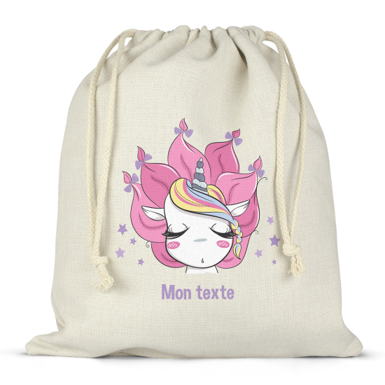 Sac à ficelles personnalisé - Licorne