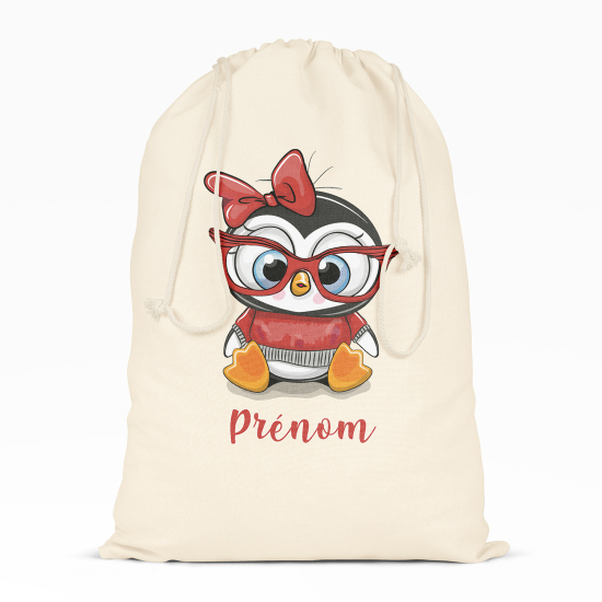 Sac à ficelles - Pinguoin à lunettes