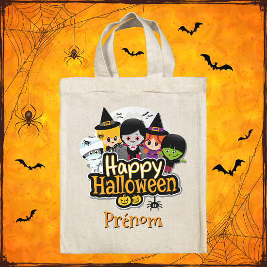 Sac tote bag d'Halloween personnalisé - Personnages terrifiants