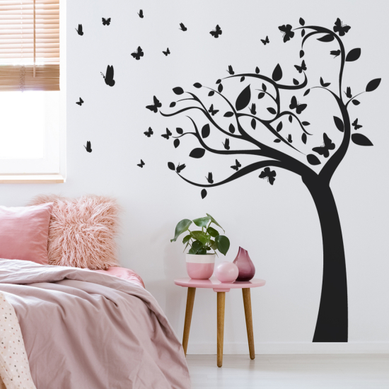 Sticker Mural - Arbre Papillons