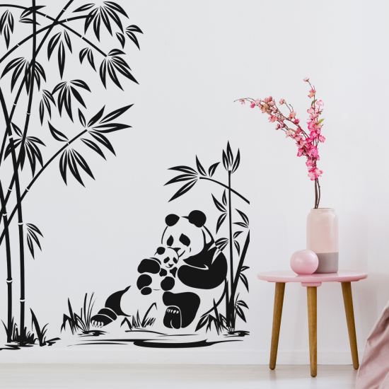 Sticker Mural - Bambous Pandas