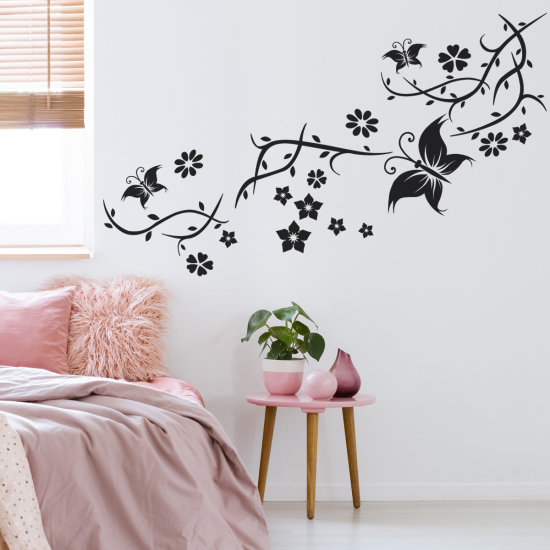 Sticker Mural - Branche Papillons