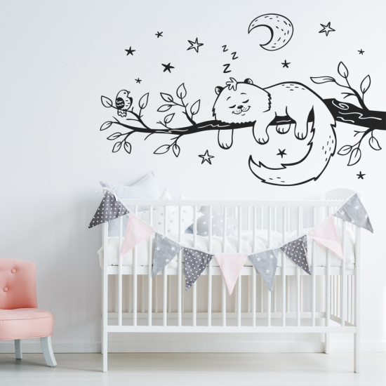 Sticker Mural - Chat Lune