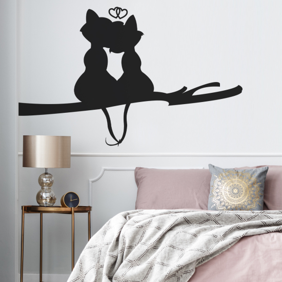 Sticker Mural - Chats Amour