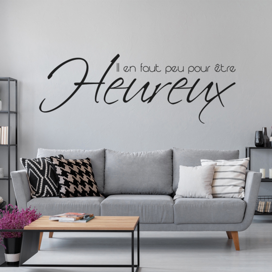 Sticker Mural - Citation Etre Heureux