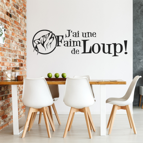 Sticker Mural - Citation Faim de Loup