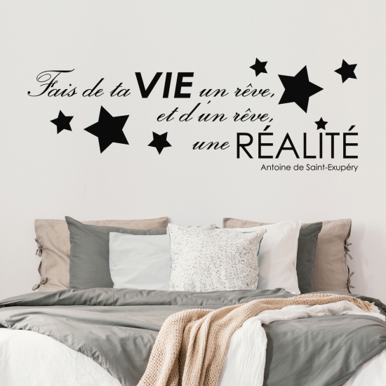 Sticker Mural - Citation Fais de ta vie un rêve