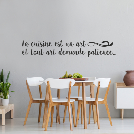 Sticker Mural - Citation La cuisine est un art